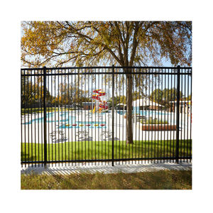 سياج ألومنيوم أسود أفقي مسطح الأعلى للخصوصية، رائج المبيعات - Product Image 3