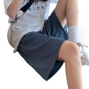 High-Waisted Summer Quarter Pants for <b>Women</b> Ladies Sports <b>Shorts</b> With Pit Stripes Leisure Outside Wearing Loose Straight <b>Shorts</b> - Product Image 2