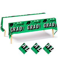 Thème de remise des diplômes imprimé carré PLA nappe décor maison fête événements couverture de Table nappe étanche et résistant à l'huile