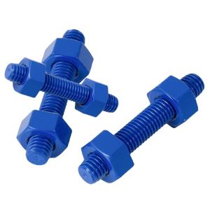 Углеродистая сталь C1035 <span class=keywords><strong>C1045</strong></span> SCM435 <span class=keywords><strong>ASTM</strong></span> A320-L7 A194-7 Синий PTFE с гайками, резьбовой стержень - Product Image 4