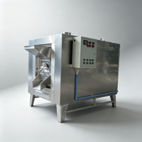Torréfacteur à tambour motorisé en acier inoxydable KMEC 100 kg/h 380 V 22,5 kW pour la torréfaction des noix et des haricots