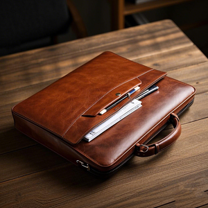 メーカーカスタム高品質エグゼクティブメンズ本物のリアルレザービジネス毎日使用ブリーフケースショルダーラップトップワークバッグ - Product Image 6