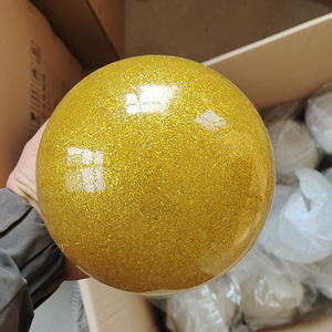 Palla da Allenamento per Ginnastica Anti-Scoppio Spessorata Rosa Viola Blu 15CM 18CM in PVC Glitterato per Esercizi di Ginnastica Artistica e Ritmica - Product Image 3