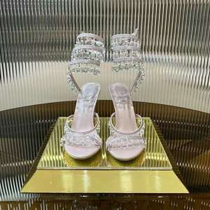 Scarpe con tacco a spillo Renecaovilas con nappe di cristallo, eleganti e alla moda, fatte a mano, perfette per feste - Product Image 2