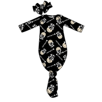 Pyjama-gigoteuse personnalisé en bambou et élasthanne doux, noué, pour bébés et enfants, avec fermeture éclair, en fibre de bambou, à manches longues