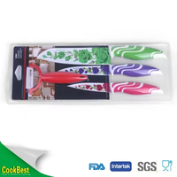HSK Cuisine Chine Ling Feng Meilleur Éplucheur Manche Creux Mainland couteau d'office couteau de chef éplucheur en céramique ensemble avec bloc en plastique