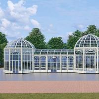 Villa Dôme, Verrière, Serre en Verre, Pergola, Jardin d'Hiver Extérieur Étanche 4 Saisons, Cadre en Aluminium Écologique, Résistant aux Ouragans
