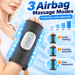Masseur de main sans fil chauffant à compression pour poignet, paume et avant-bras – Dispositif de soulagement - Product Image 5