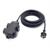 Prise de courant extérieure étanche CE 16A 250V AC 4 voies avec câble d'extension IP44 pour prise EU