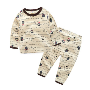 Ensemble de pyjamas pour enfants en coton à manches longues de dessin animé pour la vente en gros - Product Image 5
