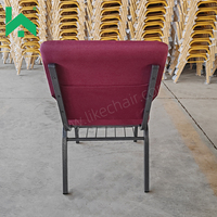 Chaise de culte rembourrée moderne gris foncé durable et écologique, empilable, en tissu de haute qualité pour hôtels, auditoriums et théâtres