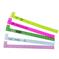 Bracelets jetables au toucher doux avec graphismes personnalisés pour l'accès aux lieux et aux fêtes