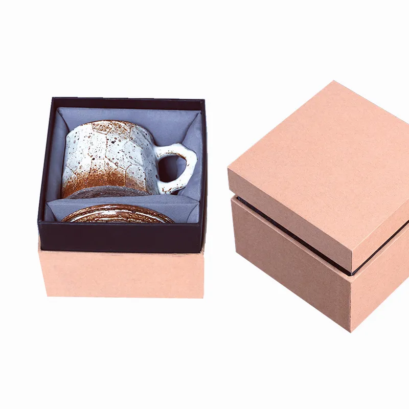 Kişiselleştirilmiş özel yapılmış karton lüks kahve kupa ambalaj kutusu ile köpük ek için çay bardağı kargo
