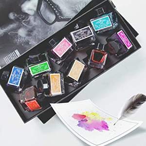 Stylo à encre fontaine 15ml, 1 pièce, 10 couleurs, sans carbone, pour peinture artistique, Graffiti, <span class=keywords><strong>calligraphie</strong></span>, écriture, encre <span class=keywords><strong>de</strong></span> recharge en bouteille - Product Image 2