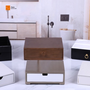Organisateur de rangement rectangulaire en résine pour tiroir de coiffeuse, finition extérieure or champagne, composant modulaire haut de gamme pour le rangement de produits de bain, de soins et de maquillage - Product Image 4
