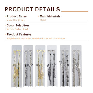 OEM <span class=keywords><strong>Bretelles</strong></span> de <span class=keywords><strong>soutien</strong></span>-<span class=keywords><strong>gorge</strong></span> ajustables <span class=keywords><strong>amovibles</strong></span> antidérapantes avec chaîne dorée <span class=keywords><strong>Bretelles</strong></span> de remplacement invisibles <span class=keywords><strong>pour</strong></span> robes et lingerie - Product Image 3