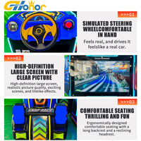 Nueva Consola de Videojuegos de Carreras de Gran Tamaño, Simulación de Carreras para Dos Jugadores, Enchufe Estadounidense, Material ABS, para Interiores