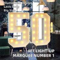 Grand chapiteau intérieur lumineux numéro 1 de 4 pieds pour la décoration de fête Décoration du premier anniversaire Décoration de mariage d'intérieur pour garçon fille d'un an
