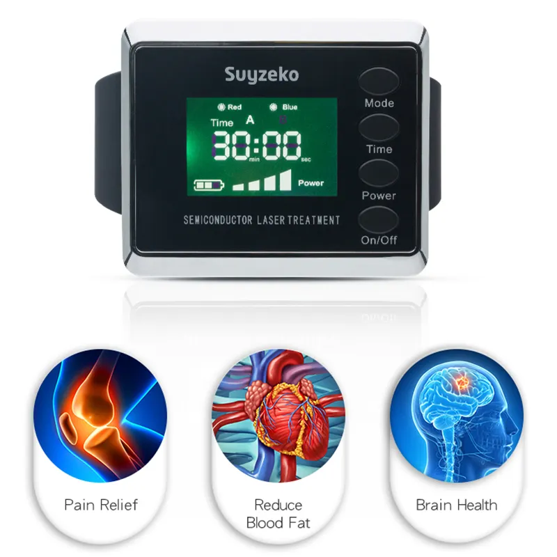 Diabetes Cure Semiconductor Laser Therapeutic Instrument Wrist Watch lower Blood Sugar and Blood Pressure machine