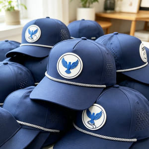 Gorras de Béisbol con <span class=keywords><strong>Parche</strong></span> de PVC de Goma Impermeable y Bordado de Logotipo Personalizado, Gorras Trucker Perforadas Transpirables de Alta Calidad Resistentes al Agua - Product Image 3