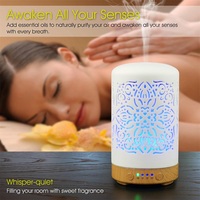 CF céramique LED coloré diffuseur ultrasons synchronisation huile essentielle céramique arôme pierre diffuseur aromathérapie diffuseur bouteille maison