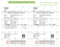 135 ℃   Pochette Doypack en aluminium à bec verseur, résistante aux hautes températures et anti-fuite, pour emballage de liquides (sauces, jus) et aliments stérilisables