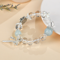 Bracelets tendance en cristal de quartz géométrique faits à la main avec pendentif en argent - Cadeau pour femme