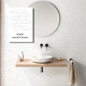 מדבקות קיר תלת מימד מודרניות עמידות למים - אפקט שיש, קלף והדבק למטבח/אמבטיה, מתאים לאריחים - Product Image 6