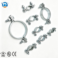 Collier de fixation pour tuyau galvanisé UTT60 homologué UL FM, haute performance mécanique pour la plomberie des bâtiments commerciaux
