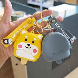 Mini sac à main créatif en silicone pendentif exquis pour étudiant sac de rangement en argent porte-clés ornement - Product Image 4