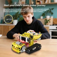 Kit de construction de robot RC STEM 5 en 1, ABS, DIY, télécommande via application, programmation, camion d'ingénierie, blocs de construction, jouet de construction