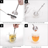 Infuseur à thé en acier inoxydable de haute qualité, maille fine, pour thés en vrac