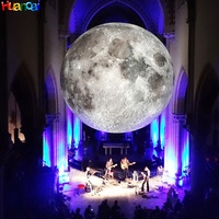 Lune gonflable géante lumineuse d'extérieur de 8 m, accessoires publicitaires, modèle gonflable de planète, ballon de dessin animé personnalisé
