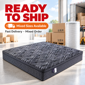 Matelas à ressorts ensachés en coton respirant, compressé, en stock, tailles Queen et King, pour hôtel et chambre à coucher - Product Image 1