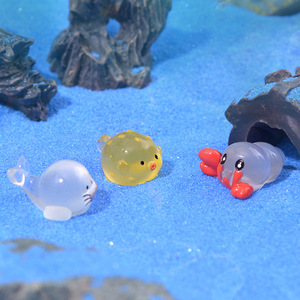 Nouvelle série d'animaux marins en résine peints à la main pour la décoration, mini-<span class=keywords><strong>lions</strong></span> marins, crabes ermites, poulpes, jouets en sachets surprises, artisanat - Product Image 5