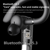 Auriculares Inalámbricos N19 ENC con Cancelación de Ruido, Auriculares Bluetooth con Gancho para la Oreja, Manos Libres para Conductor de Camión, Trabajador, Zoom, Teléfono Celular, Micrófono