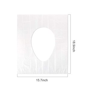 Vente en gros de couvre-siège de <span class=keywords><strong>toilette</strong></span> en plastique jetable imperméable et antidérapant protecteurs de siège de <span class=keywords><strong>toilette</strong></span> de voyage emballés individuellement - Product Image 2