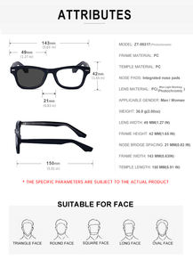 Lunettes de soleil photochromiques anti-lumière bleue UV400 pour femmes, design fantaisie Partagas Fashion, avec logo personnalisé, style œil de chat. - Product Image 6