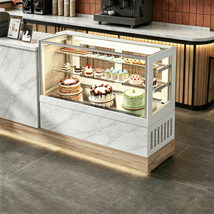 Vitrina Refrigerada <span class=keywords><strong>para</strong></span> Pasteles de Panadería Comercial, con Enfriamiento por Aire y Pantalla Digital, <span class=keywords><strong>para</strong></span> Cafetería o Tienda de Postres - Product Image 1