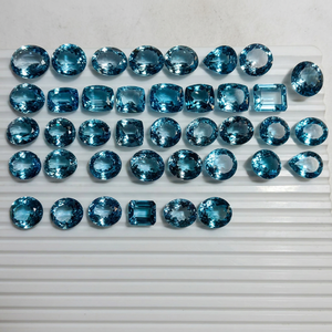 Topacio Azul Cielo Natural de Alta Calidad, Corte Ovalado y Cojín, Facetado, para Joyería - Product Image 1
