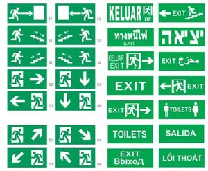 4 Wát lửa an toàn lõm LED khẩn cấp Exit dấu hiệu ánh sáng 3.6V Ni-Cd Pin AC85V-265V nhôm + Acrylic - Product Image 5