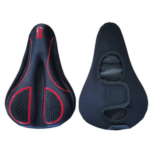 Housse de selle de vélo en silicone 3D, coussin en silicone complet, confortable pour vélo de route et de montagne, unisexe, pour adultes, noir, rouge, bleu, jaune - Product Image 4