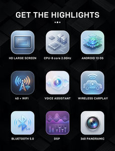 Tesla 4 ГБ 64 ГБ Dsp Ips Android 13 Carplay Премиум 1 <span class=keywords><strong>Din</strong></span> автомобильный <span class=keywords><strong>Dvd</strong></span> видеоплеер экран для toyota 2008-2015 Land Cruiser LC200 - Product Image 4