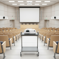 Projecteur laser 4K haute luminosité YSU450/3LCD pour les entreprises, l'éducation et les grands espaces, mise au point manuelle, 5000-5500 lumens, courte portée