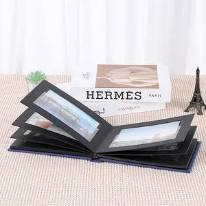 6x4 4x6 Colorful Cloth Linen Fabric Cover For Wedding Baby Family Photos DIY Slip-In Photo Album Paper Material Front Window