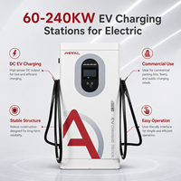 Station de recharge rapide DC pour véhicules électriques Amppal 60KW-240KW, à poser au sol, avec écran intelligent et double câble, pour usage commercial
