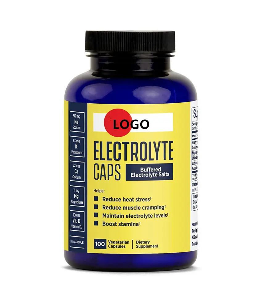 Электролитные капсулы, содержащие витамин D 100 капсул в бутылке, пищевые добавки для упражнений на выносливость