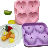 Ensemble de moules à glaçons en silicone en forme de cœur pour mariage, 8 grilles de cœurs romantiques pour tour de champagne