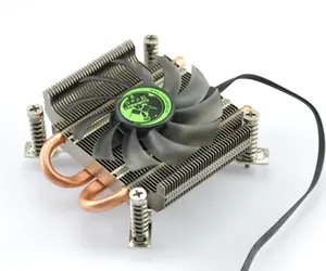 Micro ATX เคสคอมพิวเตอร์ CPU Cooler 2 ฮีทท่อพร้อมพัดลม PWM 4Pin สําหรับซ็อกเก็ต Intel LGA 775/1155