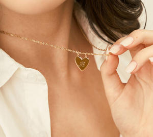สร้อยคอหัวใจสแตนเลสสตีลชุบทอง 18k PVD แบบปรับแต่งได้ สร้อยคอรูปหัวใจแบบเรียบหรู สลักชื่อได้ สำหรับผู้หญิง - Product Image 6